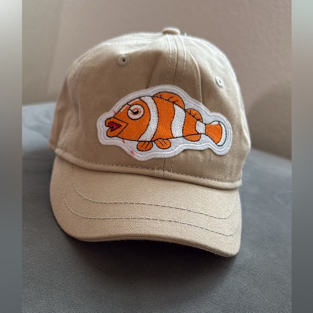 Tan Clown Fish Embroidered Cap Hat Cotton Unique
